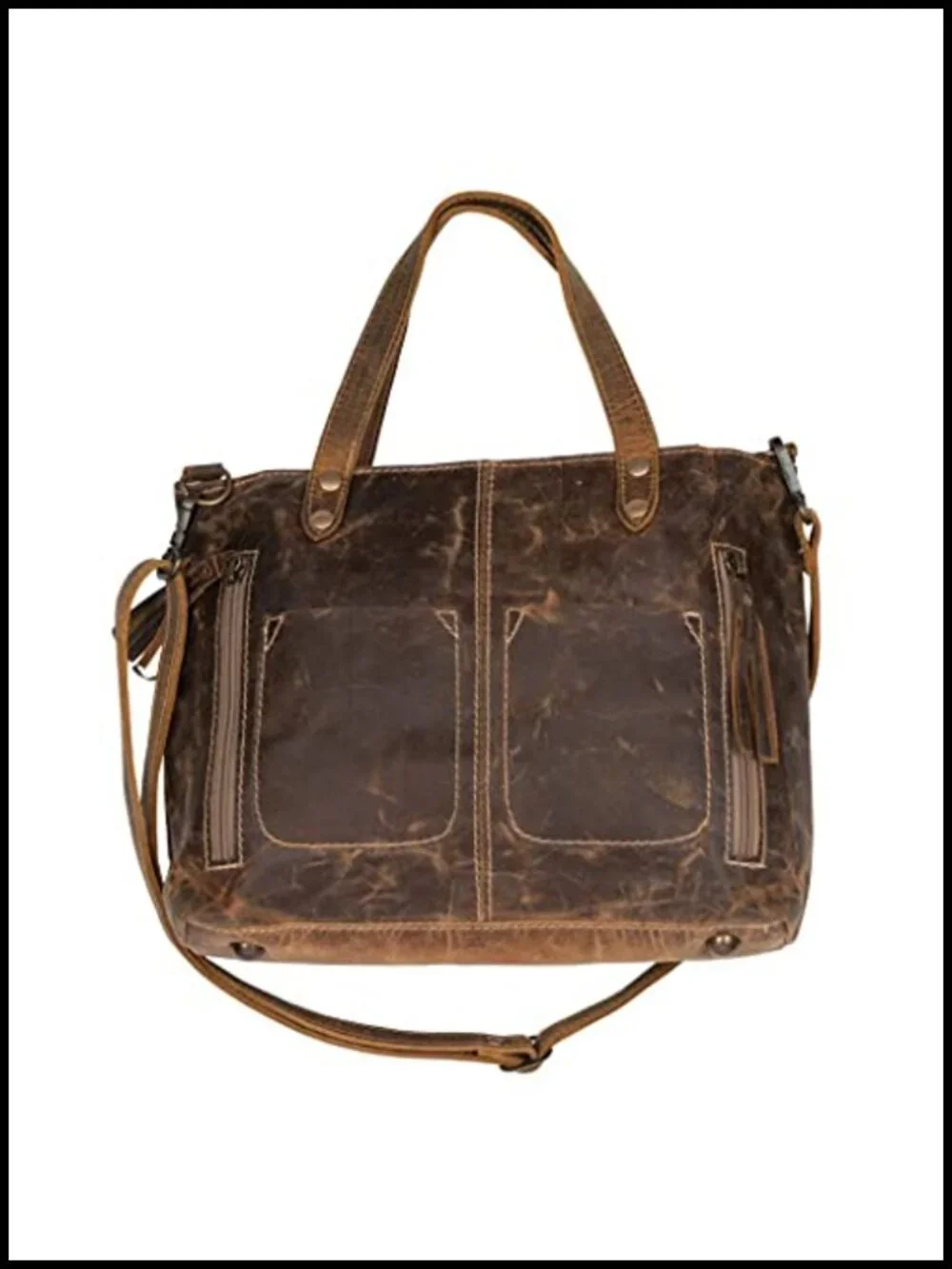 Genuine Leather Crossbody Bag for Women Vintage Weathered Shoulder Purse